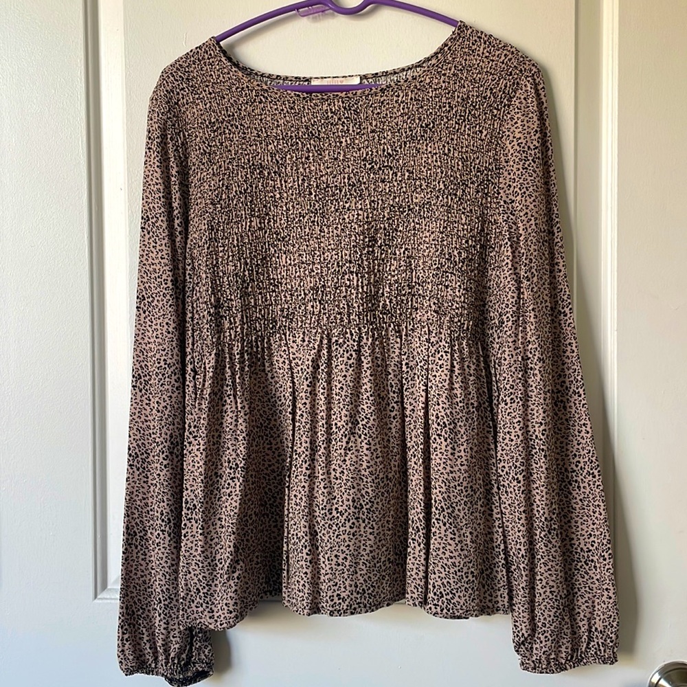 XL Women’s - Urban Romantics Flowy Leopard Print Top